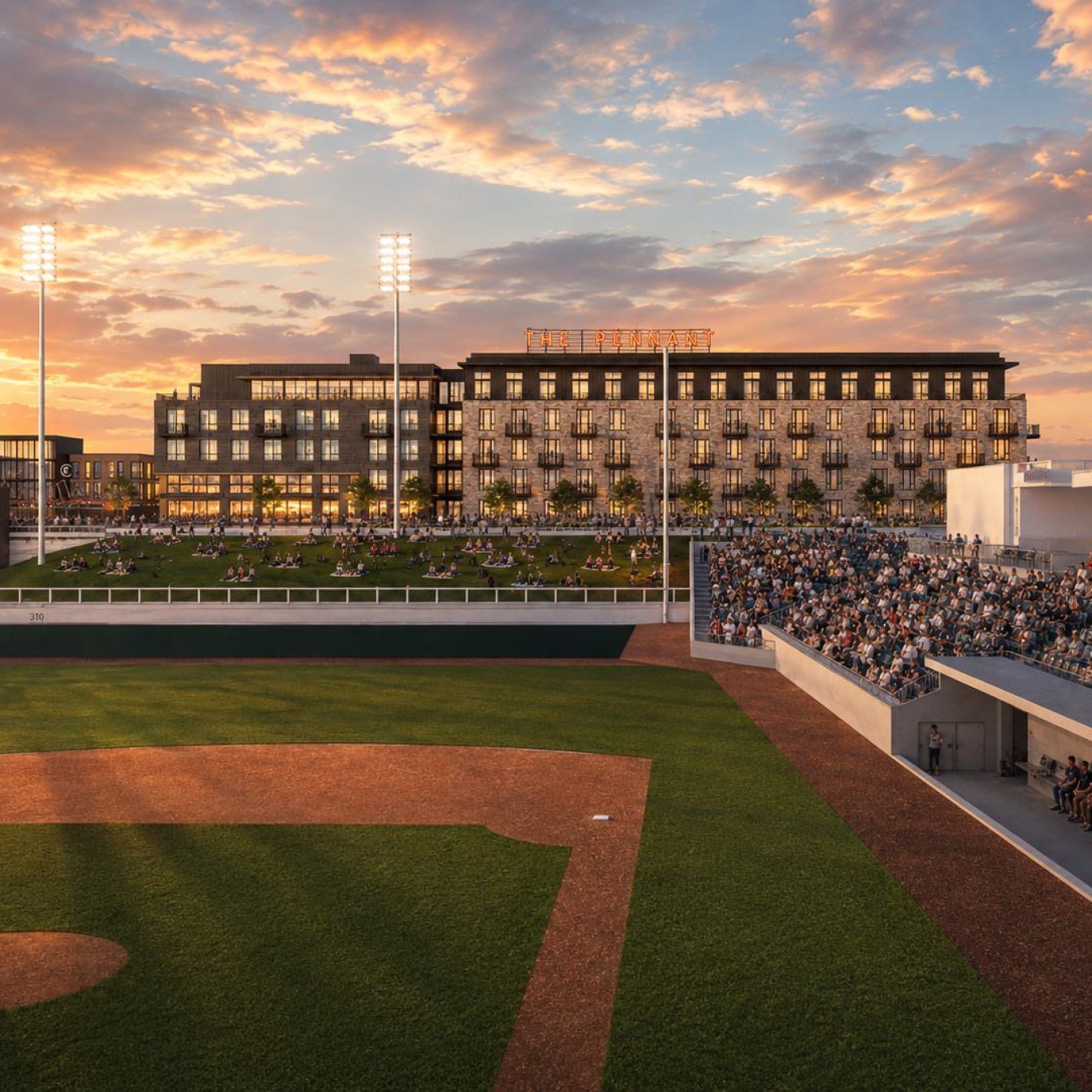 a rendering of a baseball stadium